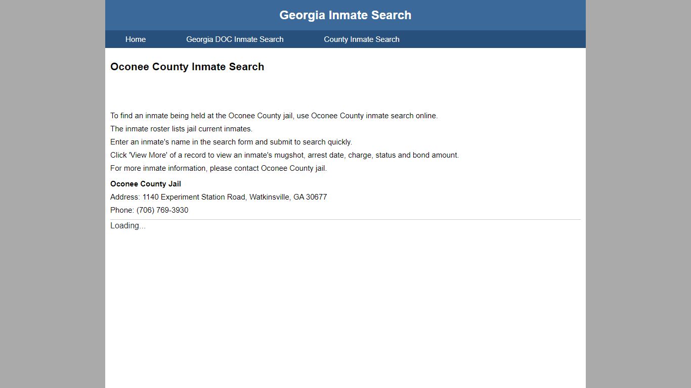 Oconee County Jail Inmate Search